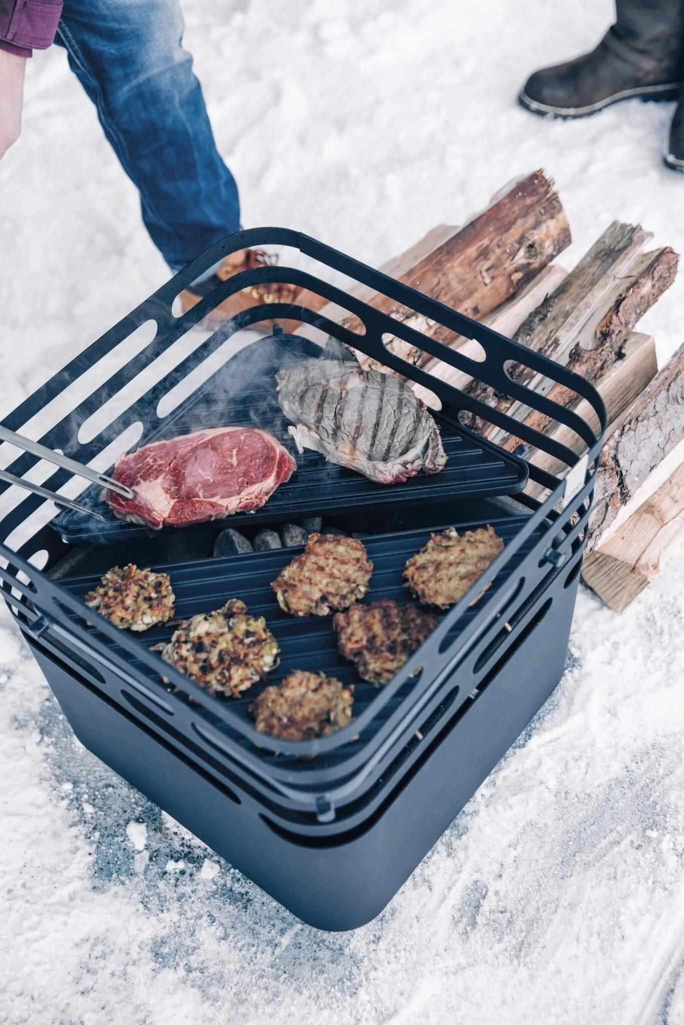 Vuurkorf Cube Multifunctioneel Zwart 3 Vuurkorf Cube Multifunctioneel Zwart - Afbeelding 3