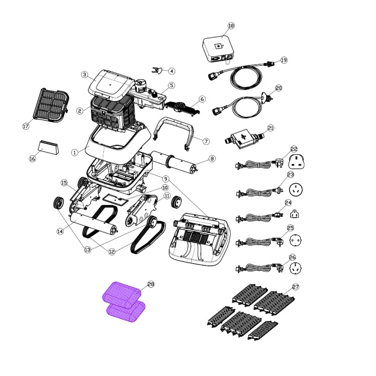 AQT Poolcleaner Motorblock 2 AQT Poolcleaner Motorblock - Afbeelding 2