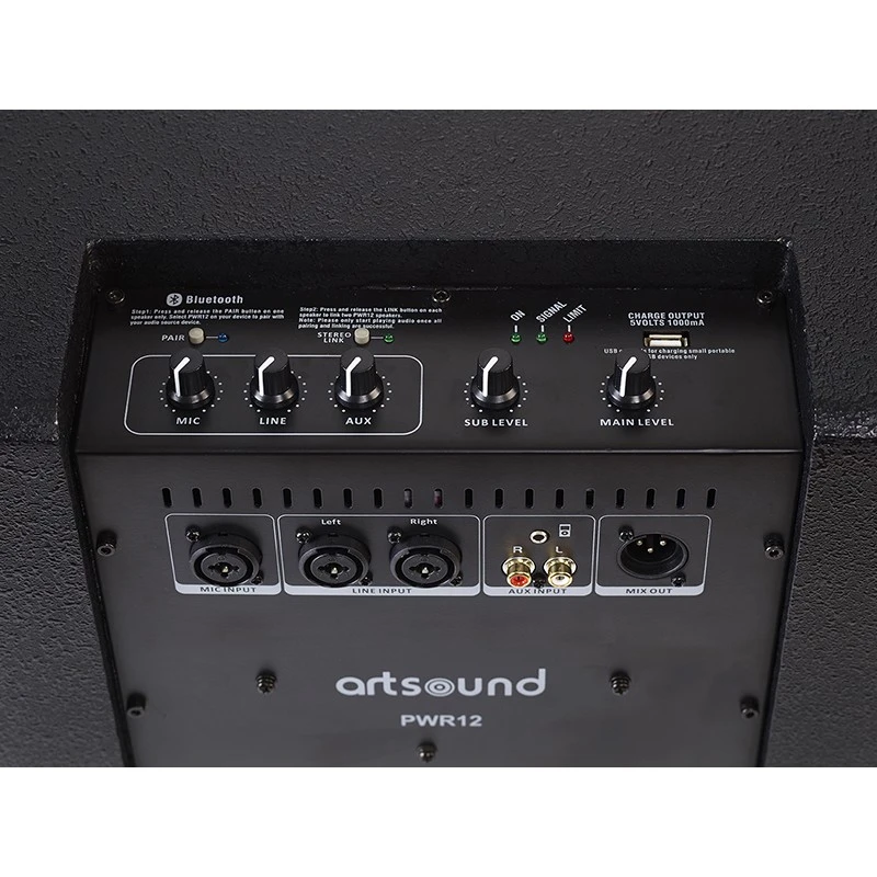 Artsound PWR12 1500 Poolparty Luidspreker 4 Artsound PWR12 1500 Poolparty Luidspreker - Afbeelding 4