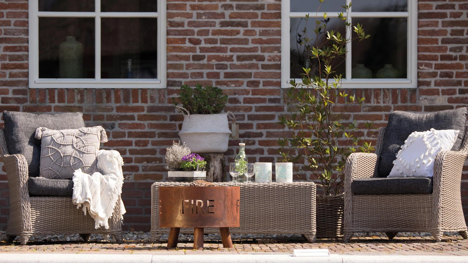 Handgemaakte Vuurmand Fulla D50cm 2 Handgemaakte Vuurmand Fulla D50cm - Afbeelding 2