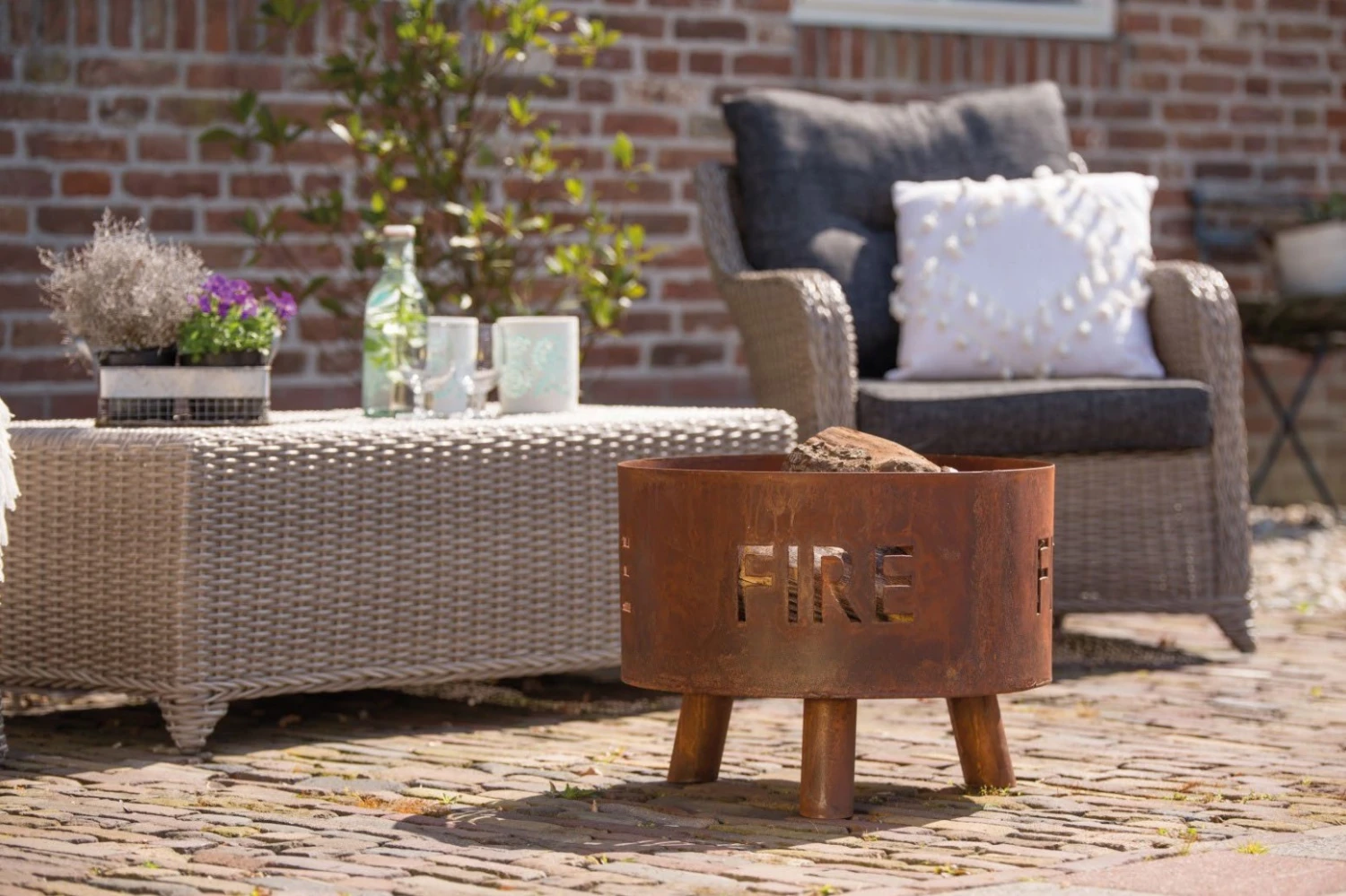 Handgemaakte Vuurmand Fulla D50cm 3 Handgemaakte Vuurmand Fulla D50cm - Afbeelding 3