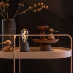 Humble One Table Light Smart -Life Is Better At The Pool Humble One table light black wood sfeer 1