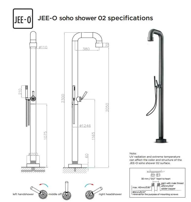 JEE-O Soho Shower 02 5 JEE-O Soho Shower 02 - Afbeelding 5