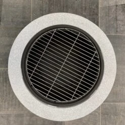 Kunststof Betonlook Vuurschaal -Life Is Better At The Pool Kunststof betonlook vuurschaal BBQ grillrooster