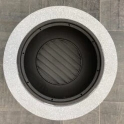 Kunststof Betonlook Vuurschaal -Life Is Better At The Pool Kunststof betonlook vuurschaal BBQ inlegrooster