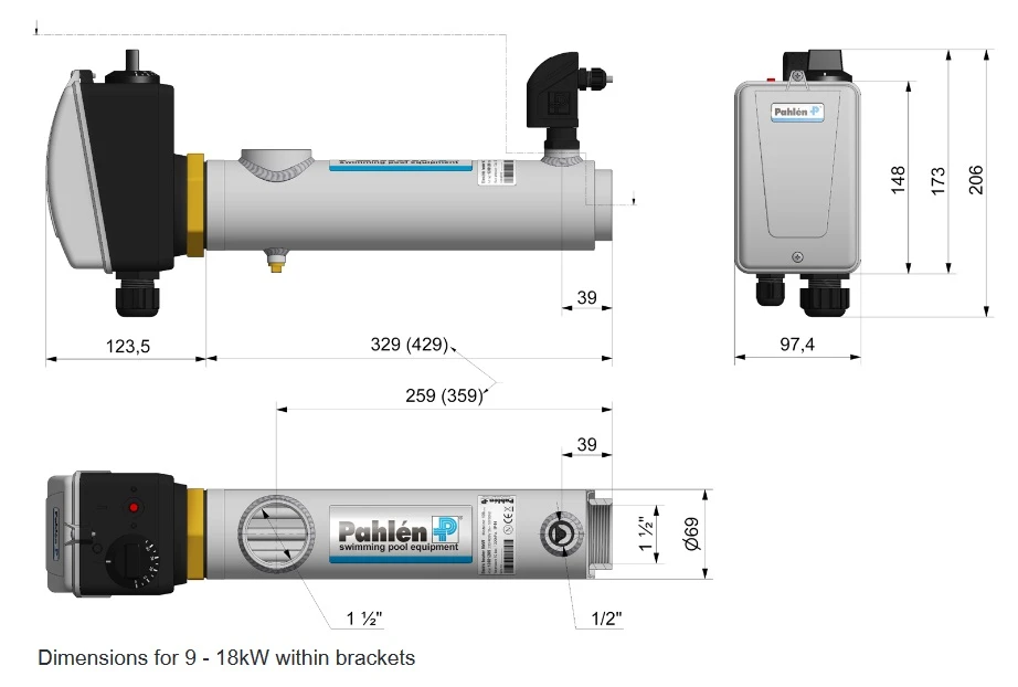 RVS Elektrische Verwarmer 2 RVS Elektrische Verwarmer - Afbeelding 2