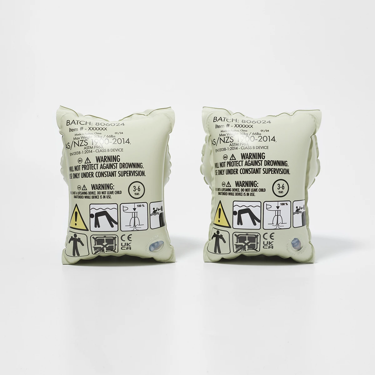 SunnyLife Zwembandjes Voor Kinderen Cookie The Croc Light Khaki 2 SunnyLife Zwembandjes Voor Kinderen Cookie The Croc Light Khaki - Afbeelding 2