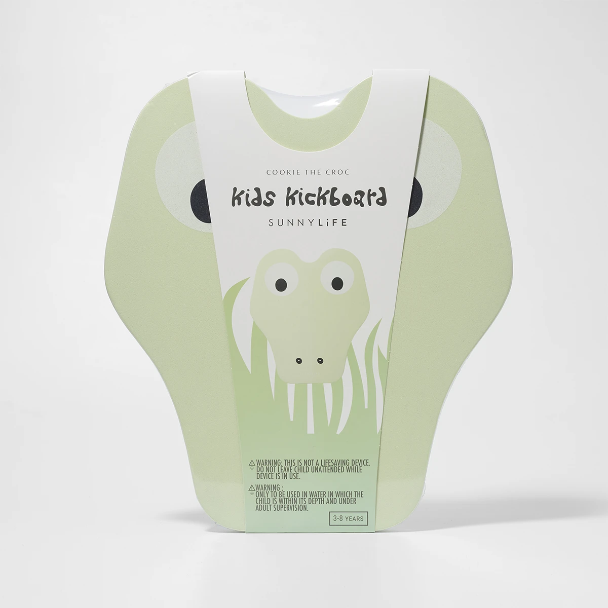 SunnyLife Zwemplank Voor Kids Cookie The Croc Light Khaki 3 SunnyLife Zwemplank Voor Kids Cookie The Croc Light Khaki - Afbeelding 3