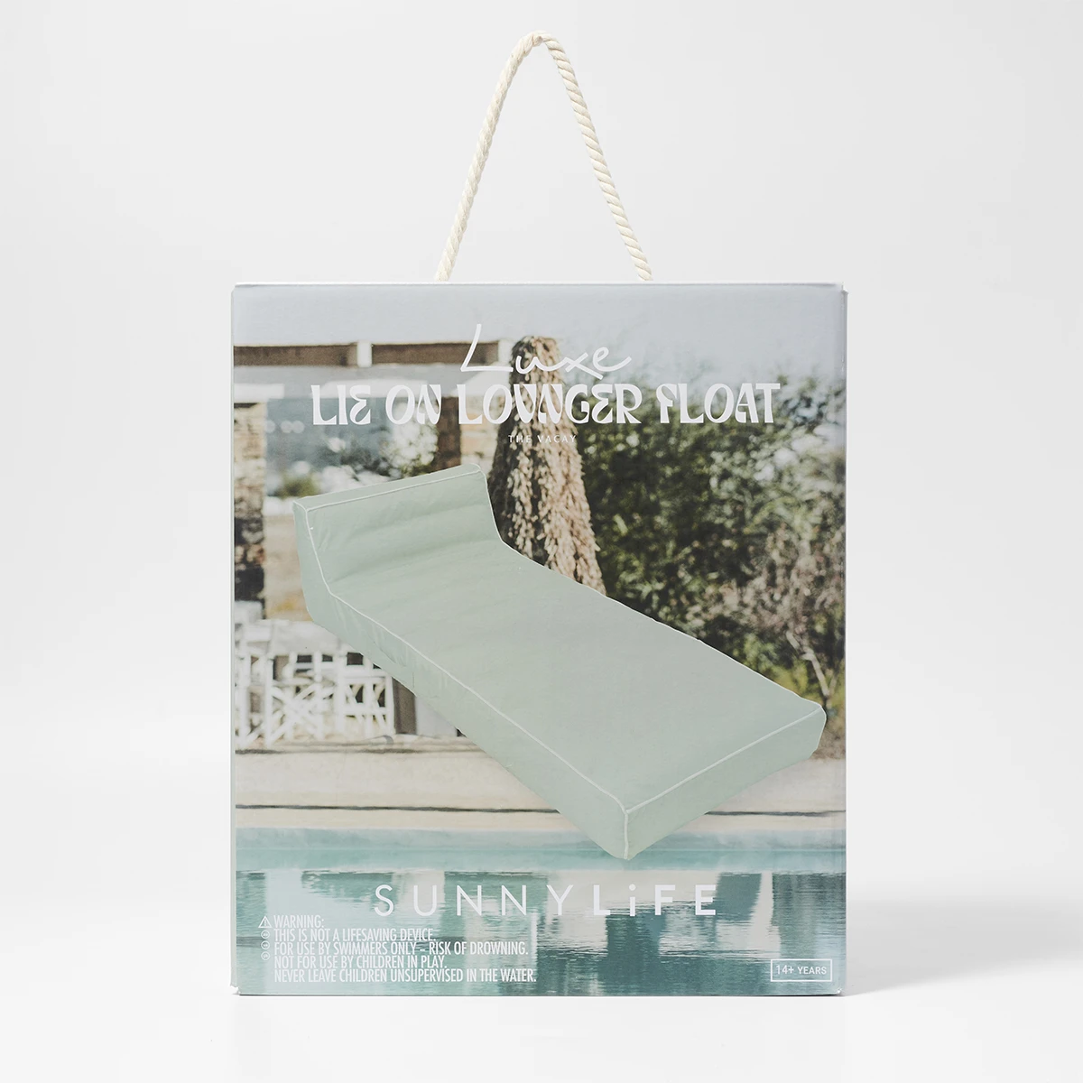 SunnyLife Luxe Lie-On Lounger Float The Vacay Soft Olive 4 SunnyLife Luxe Lie-On Lounger Float The Vacay Soft Olive - Afbeelding 4