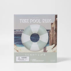 SunnyLife Zwemband The Vacay Soft Olive Met Streepjes -Life Is Better At The Pool S41PRGRN 3