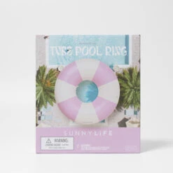 SunnyLife Zwemband Bubblegum Pink Met Streepjes -Life Is Better At The Pool S41PRSEG 3