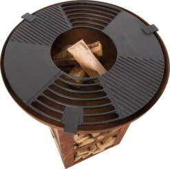 Vuurschaal BBQ Met Houtopslag 7 Vuurschaal BBQ Met Houtopslag -Life Is Better At The Pool Vuurschaal BBQ met houtopslag 02