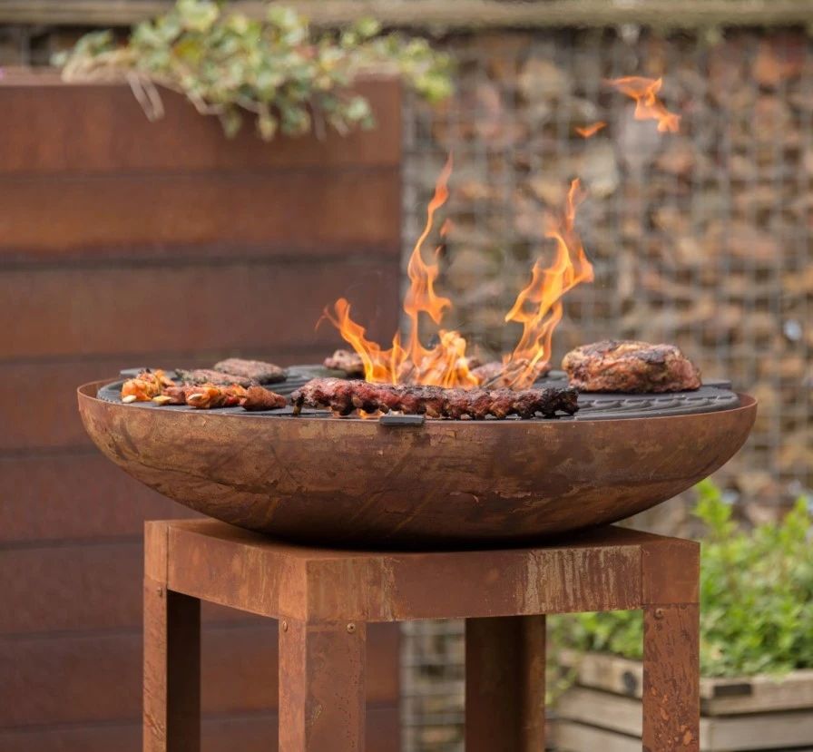 Vuurschaal BBQ Met Houtopslag 3 Vuurschaal BBQ Met Houtopslag - Afbeelding 3