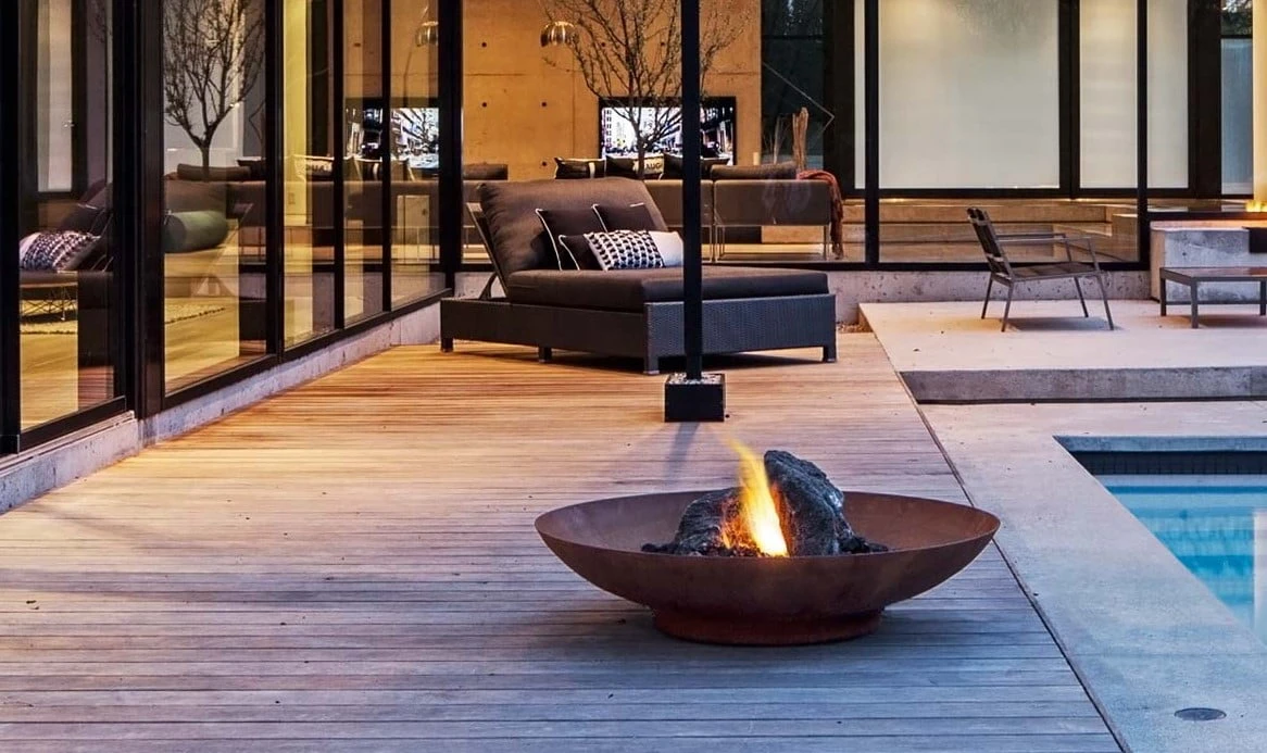 Cortenstaal Vuurschaal Rond 6 Cortenstaal Vuurschaal Rond - Afbeelding 6