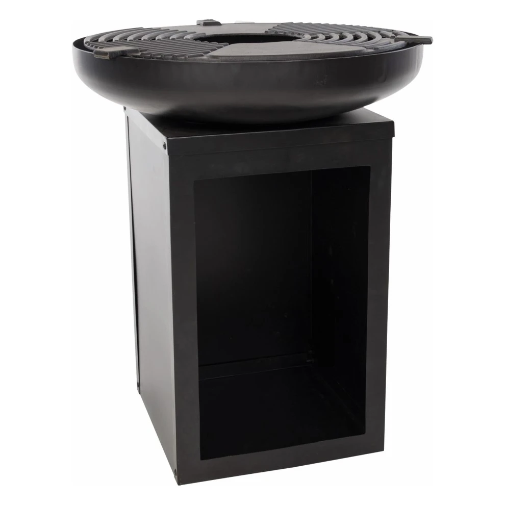 Vuurschaal Plaatgril BBQ Met Houtopslag 02 2 Vuurschaal Plaatgril BBQ Met Houtopslag 02 - Afbeelding 2